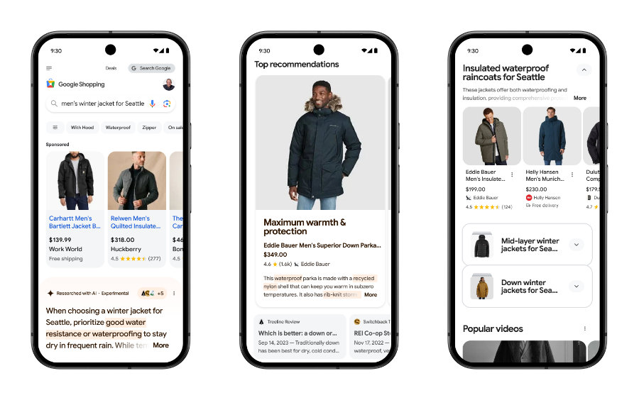 Google đã tung ra loạt nâng cấp tập trung vào mua sắm trong chế độ AI Mode.
