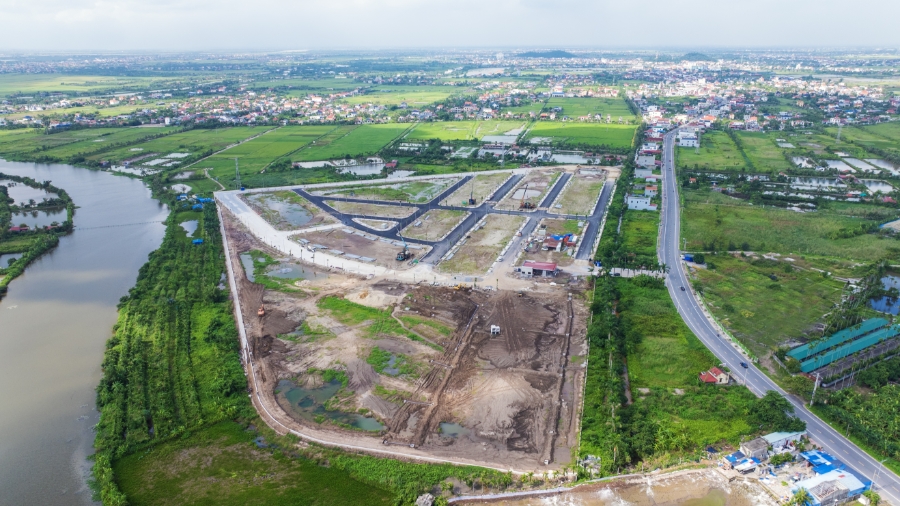 Phía Nam Hải Phòng kích hoạt dư địa tăng trưởng bứt phá cho bất động sản (Nguồn ảnh flycam dự án Ramond Urbaniz Hải Phòng).