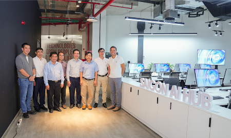 Lãnh đạo Đại học Quốc gia TP. Hồ Chí Minh và Công ty Cổ phần Tập đoàn VNG khai trương Saigon AI Hub.