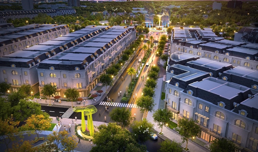 Ảnh 2D khu công viên cảnh quan. Ảnh phối cảnh.