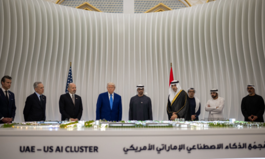 Tổng thống Mỹ Donald Trump tham gia chuyến tham quan tại Các Tiểu vương quốc Ả Rập Thống nhất hồi tháng 5/2025. Ảnh: Nhà Trắng