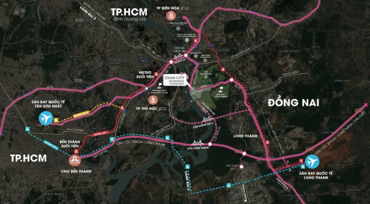 Izumi City nằm ở vị trí đắc địa, thu hút nhu cầu lưu trú và an cư khổng lồ trong khu vực.