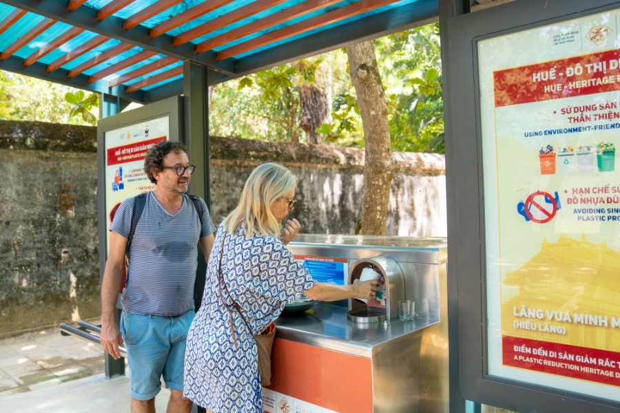 Hơn 70% khách sạn tại Huế đã triển khai ít nhất một giải pháp giảm nhựa.