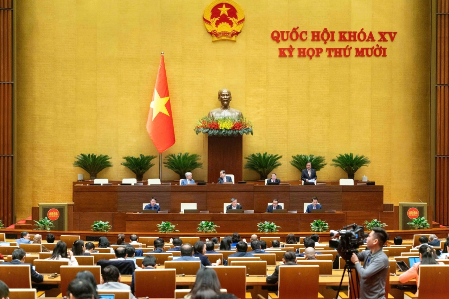 Đoàn Chủ tọa tại phiên họp.  Ảnh: Quốc hội.