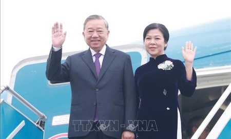 Tổng Bí thư Tô Lâm và Phu nhân lên đường thăm cấp Nhà nước tới Lào