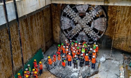 Máy đào hầm TBM “Thần tốc” hoàn thành khoan hầm 4 ga ngầm tuyến metro Nhổn – ga Hà Nội