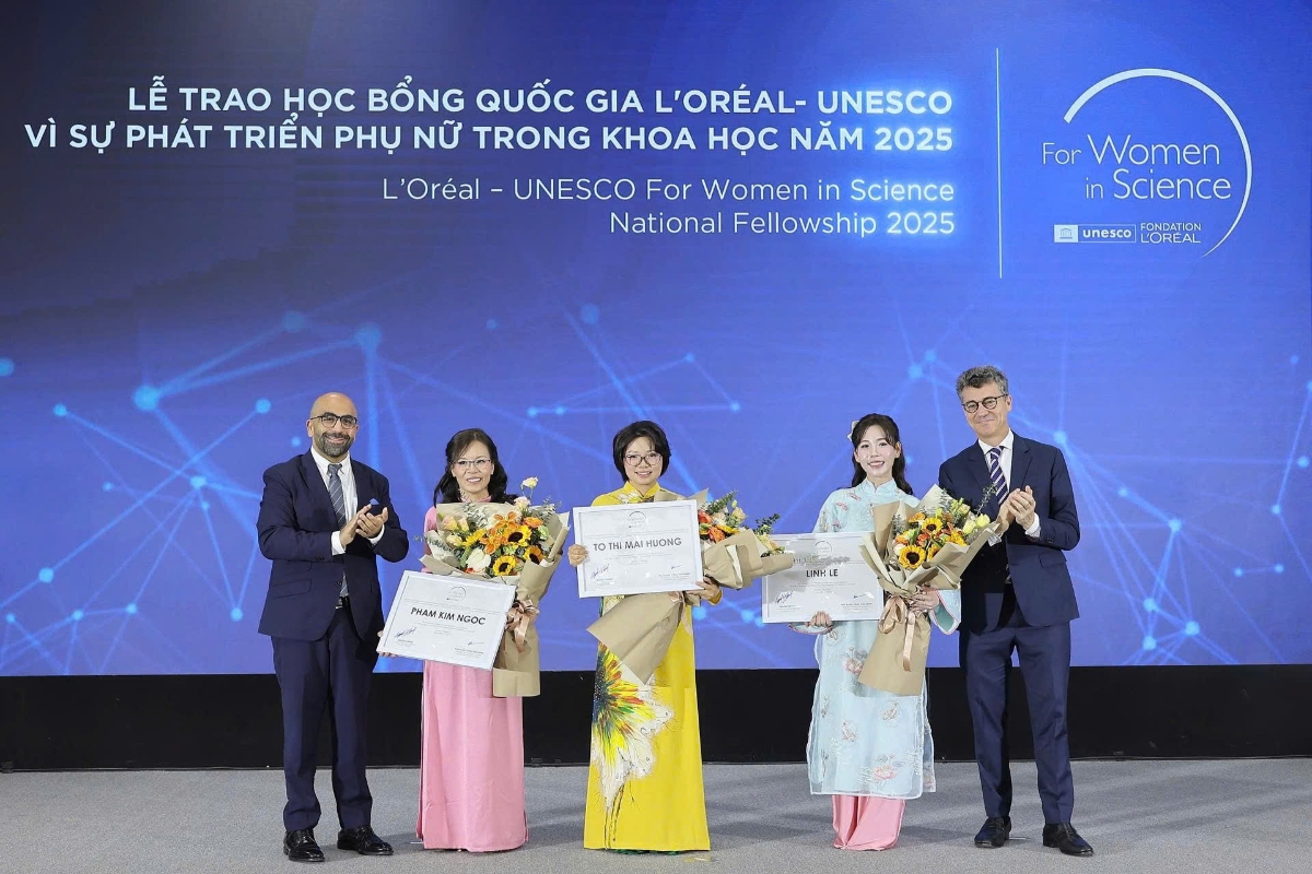 Ba nhà khoa học nữ vừa được trao học bổng năm 2025.