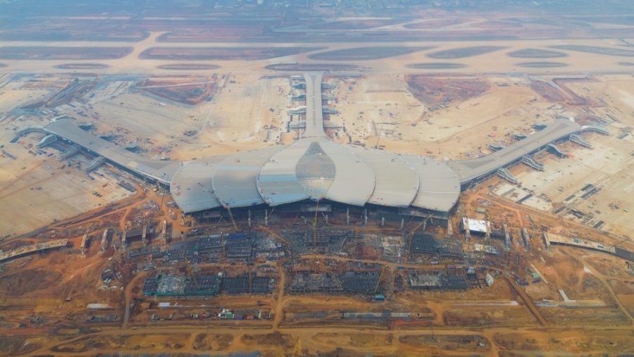 Cảng HKQT Long Thành đang dần hoàn thiện. Ảnh: Anh Tú.