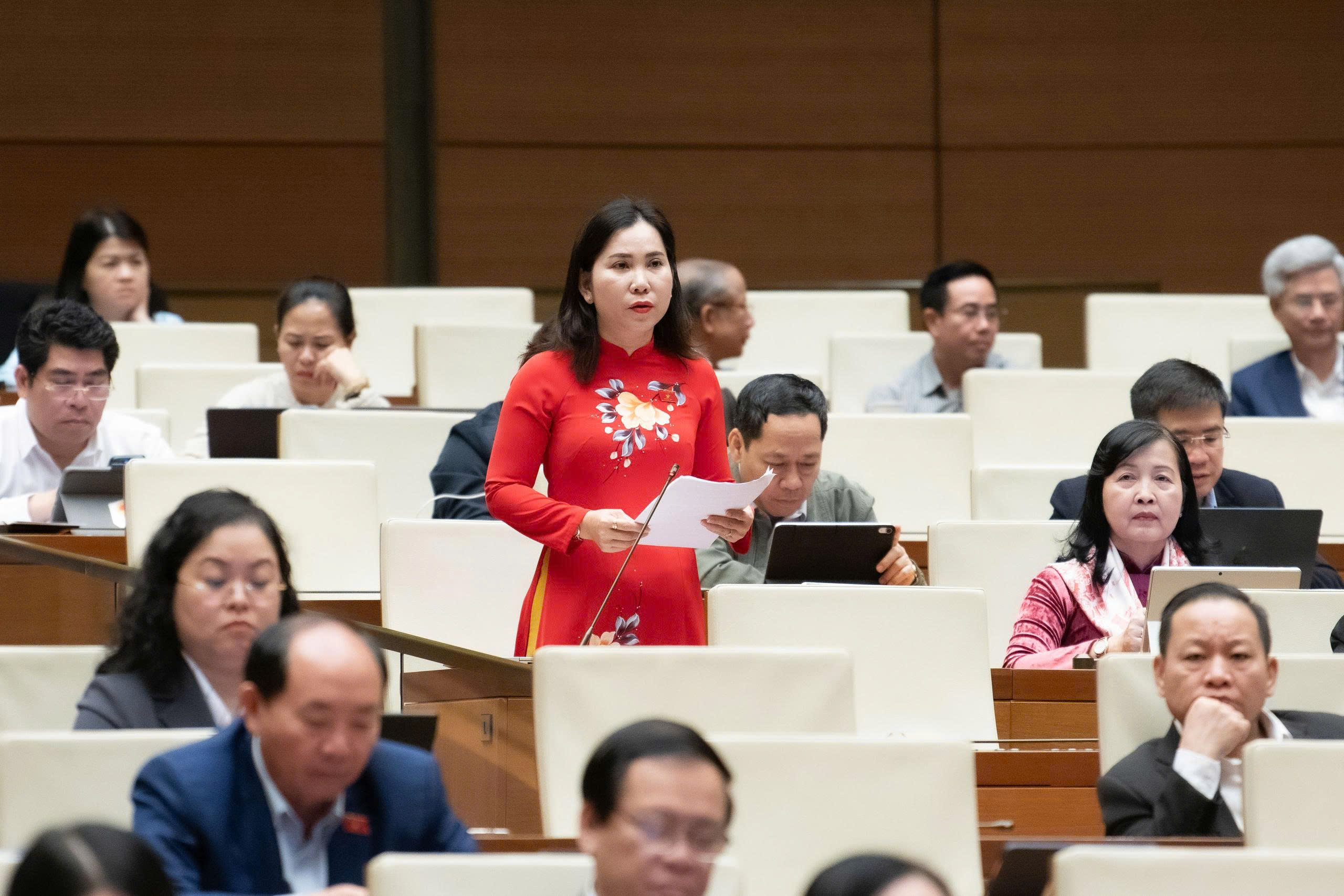 Đại biểu Lê Thị Ngọc Linh, đoàn ĐBQH Cà Mau. Ảnh: Quochoi.vn.