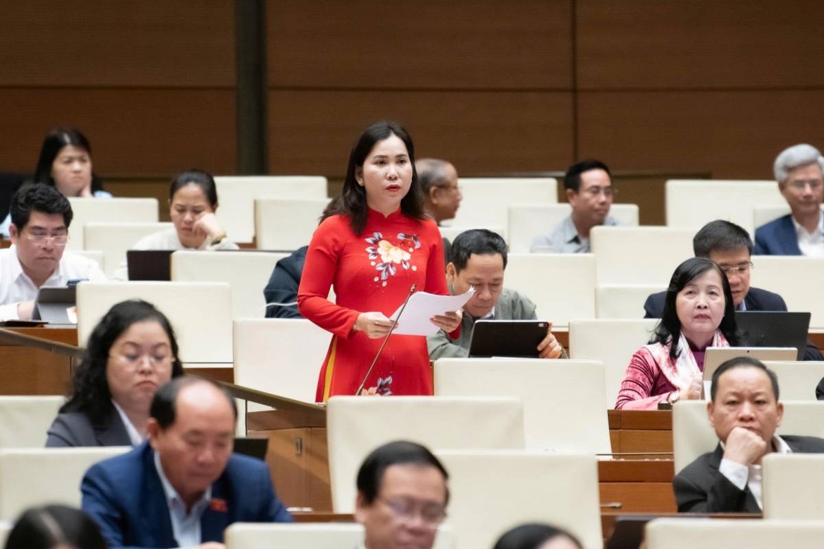 Đại biểu Lê Thị Ngọc Linh, đoàn ĐBQH Cà Mau. Ảnh: Quochoi.vn.