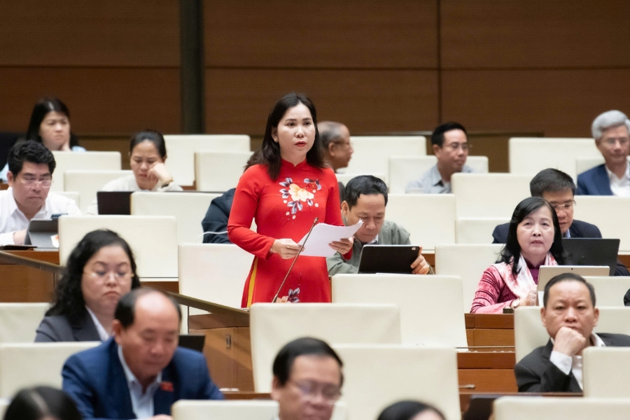 Đại biểu Lê Thị Ngọc Linh, đoàn ĐBQH Cà Mau. Ảnh: Quochoi.vn.