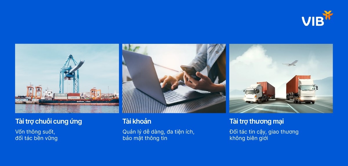 VIB cung cấp đa dạng giải pháp Ngân hàng giao dịch.