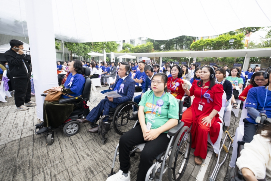 Đại diện người khuyết tật tham gia chương trình. Ảnh: ILO.