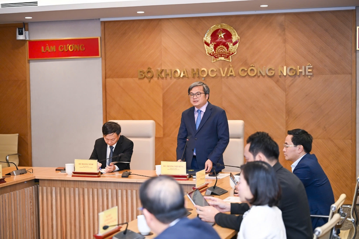 Ông Trương Việt Dũng, Phó Chủ tịch UBND TP Hà Nội tại họp báo TECHFEST Việt Nam 2025.&nbsp;