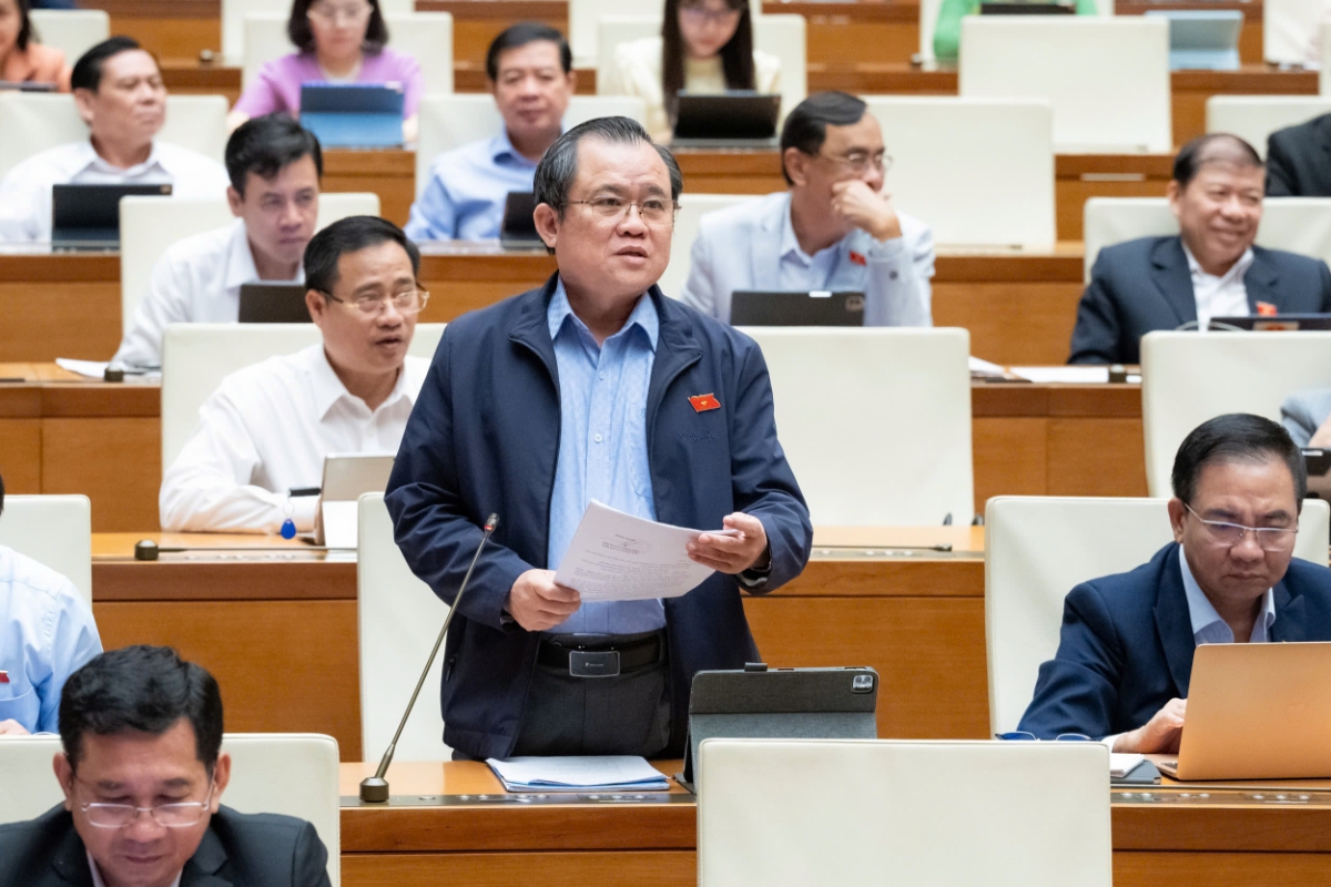 Đại biểu Nguyễn Tâm Hùng, Đoàn đại biểu Quốc hội TP. Hồ Chí Minh, phát biểu