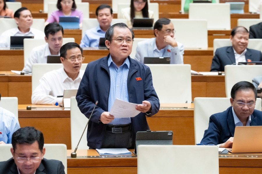 Đại biểu Nguyễn Tâm Hùng, Đoàn đại biểu Quốc hội TP. Hồ Chí Minh, phát biểu