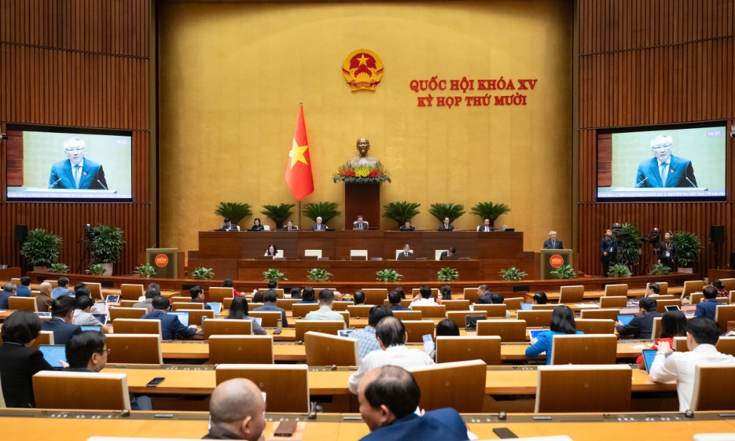 Quang cảnh phiên họp sáng 3/12. Ảnh: Quốc hội.