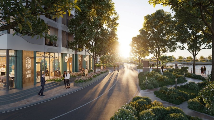 Shop MT Eastmark City với thiết kế rộng thoáng, vị trí dễ dàng tiếp cận, thuận lợi cho việc kinh doanh.