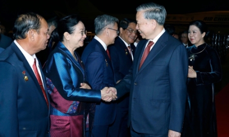 Tổng Bí thư Tô Lâm và Phu nhân kết thúc tốt đẹp chuyến thăm cấp Nhà nước tới Lào