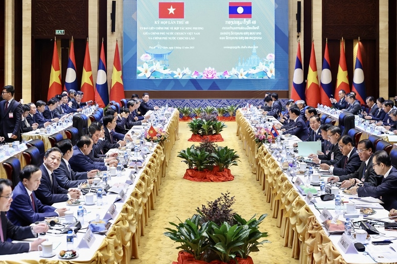 Kỳ họp lần thứ 48 Uỷ ban Liên Chính phủ về hợp tác song phương Việt Nam – Lào - Ảnh: VGP