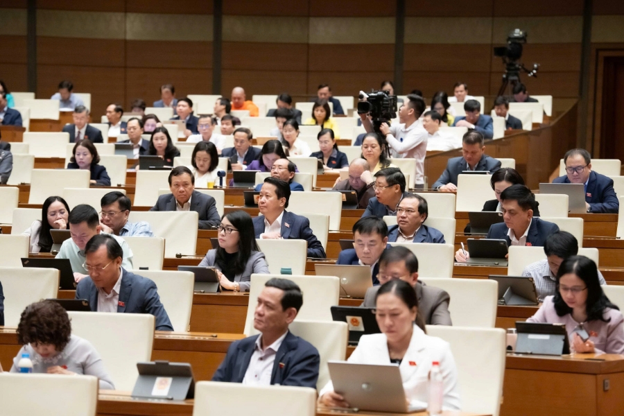 Các đại biểu Quốc hội tham dự phiên họp. Ảnh: Quốc hội.