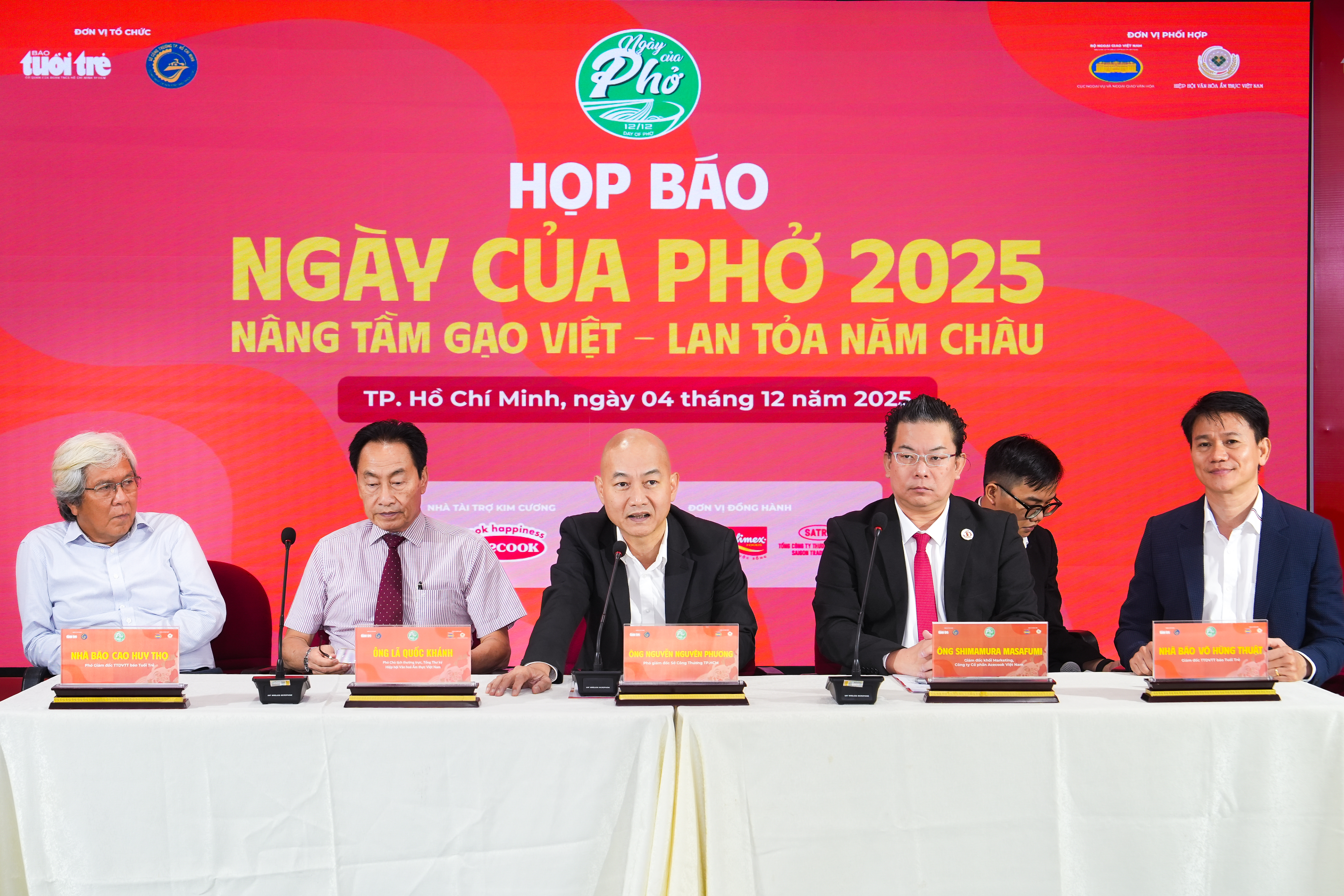 Họp báo công bố chương trình Ngày của Phở 2025, sáng 4/12 tại tòa soạn báo Tuổi Trẻ.