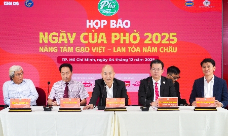 Họp báo công bố chương trình Ngày của Phở 2025, sáng 4/12 tại tòa soạn báo Tuổi Trẻ.