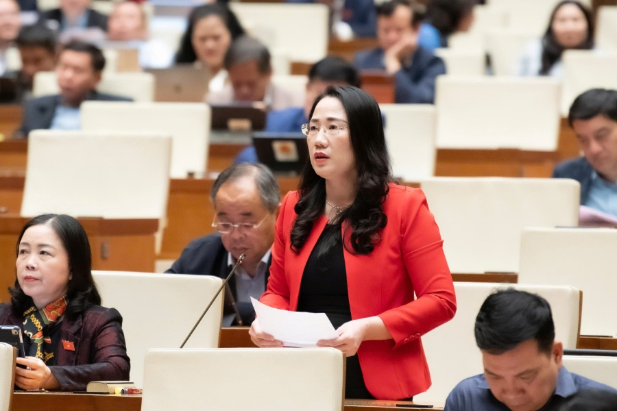 Đại biểu Nguyễn Thu Thủy, đoàn Đại biểu Quốc hội tỉnh Thái Nguyên. Ảnh: QH