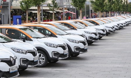 Dịch vụ car-sharing ở thủ đô Moskva, Nga. Ảnh minh hoạ