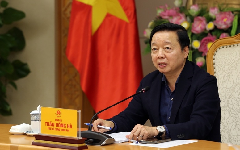 Phó Thủ tướng Trần Hồng Hà chủ trì cuộc họp cho ý kiến về nội dung dự thảo Nghị định thay thế Nghị định số 03/2019/NĐ-CP về hoạt động viễn thám - Ảnh: VGP. 