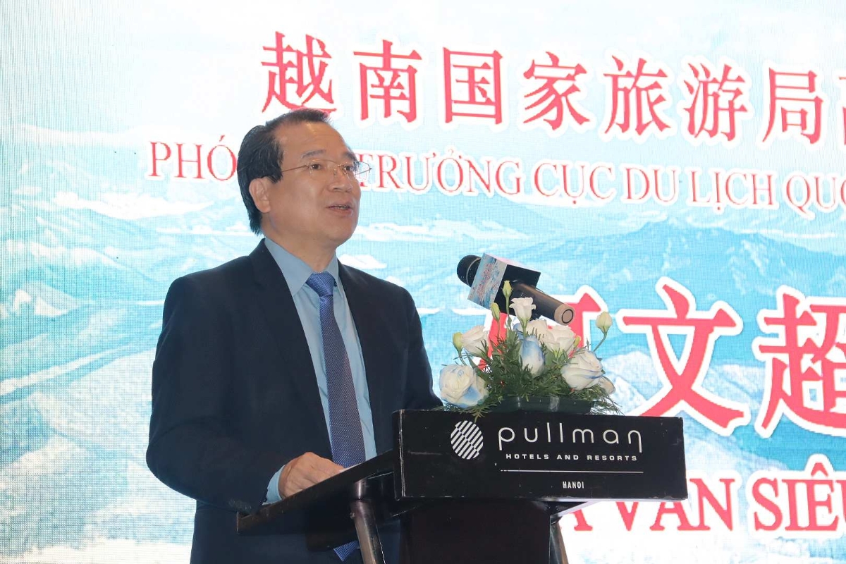 Phó Cục trưởng Cục Du lịch Quốc gia Việt Nam Hà Văn Siêu phát biểu tại chương trình.