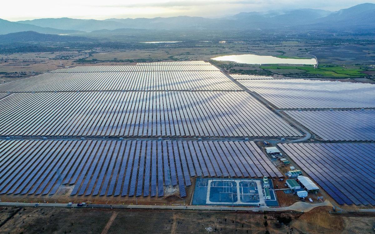 Cụm nhà máy điện mặt trời của BIM Group tại Khánh Hòa.