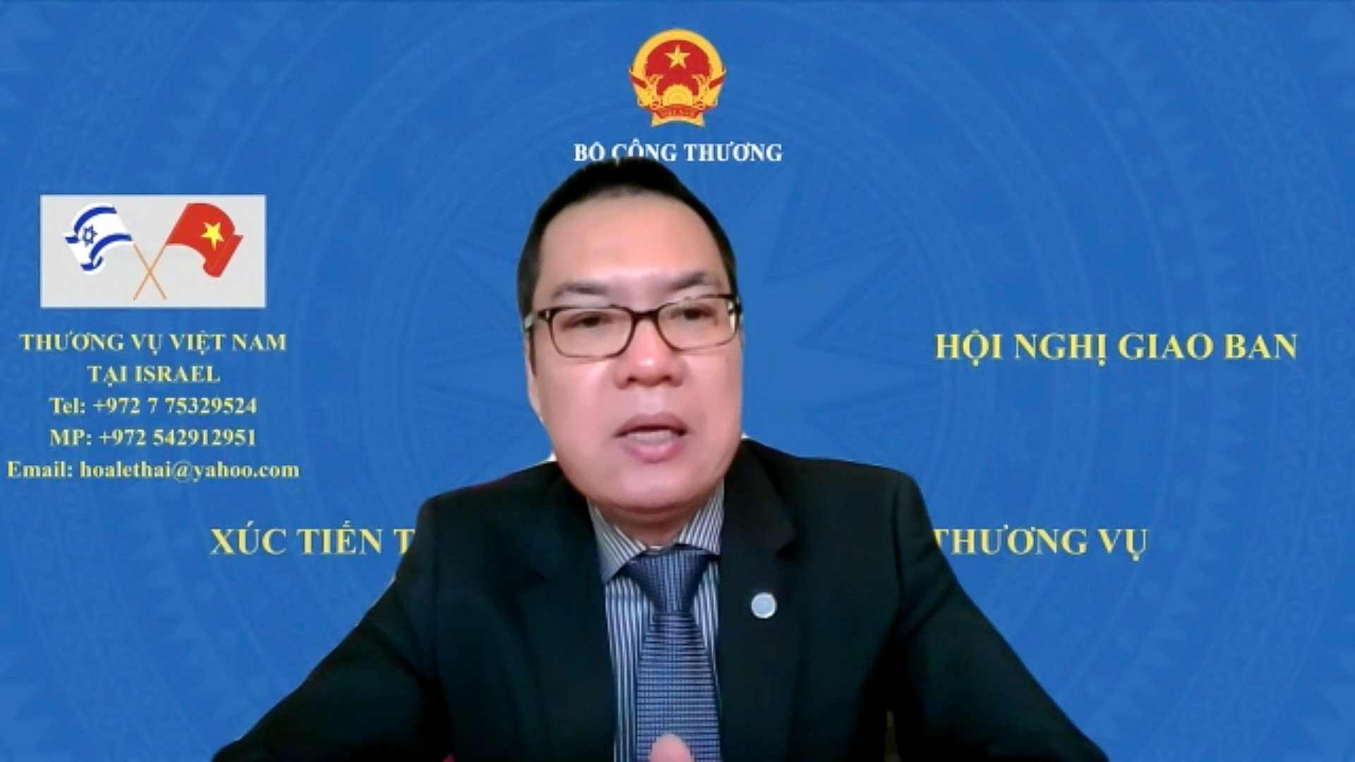 Ông Lê Thái Hòa, Tham tán thương mại, Thương vụ Việt Nam tại Israel.