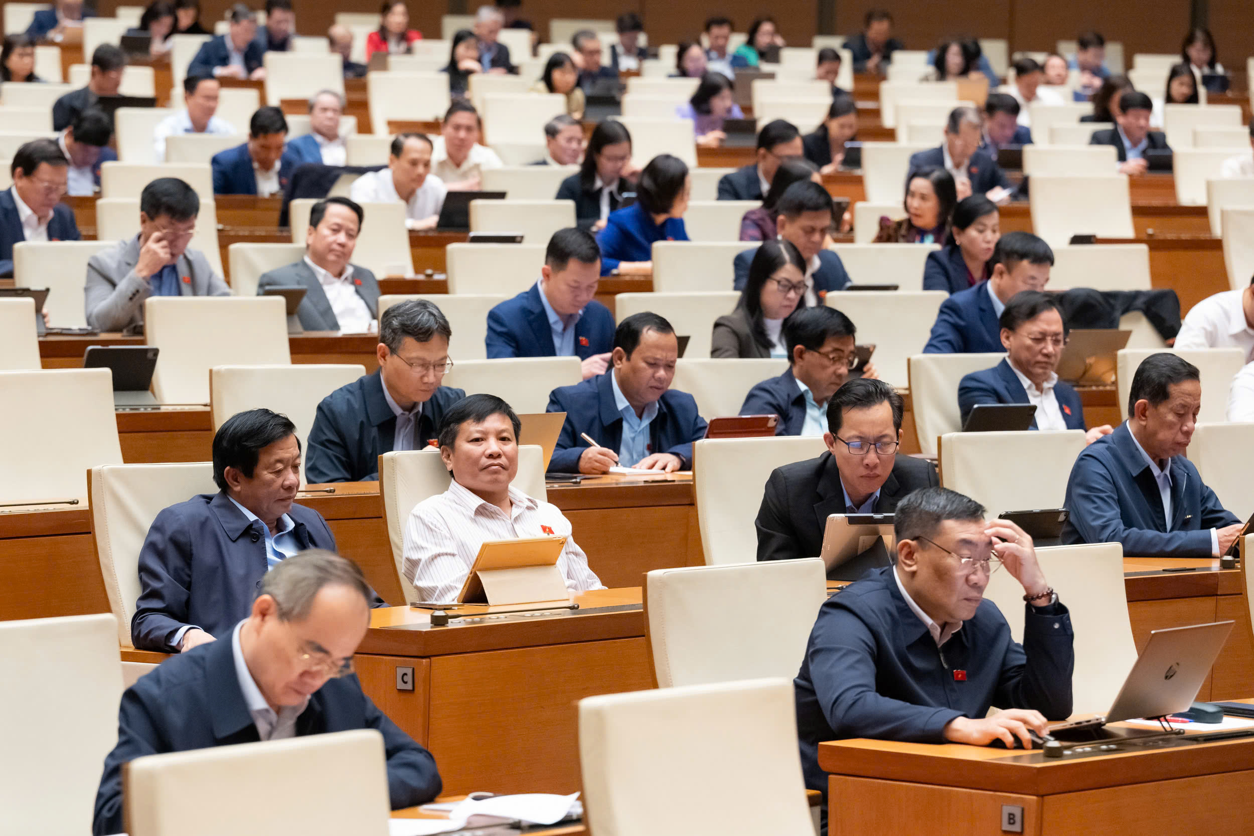 Các đại biểu Quốc hội tham dự phiên họp. Ảnh: Quốc hội.