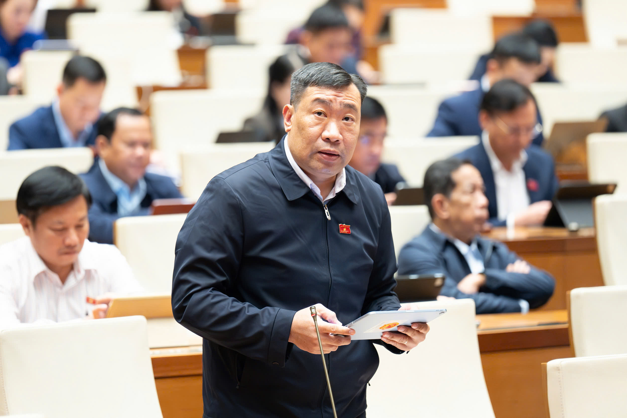 Đại biểu Thạch Phước Bình, đoàn đại biểu Quốc hội tỉnh Vĩnh Long. Ảnh: Quốc hội.