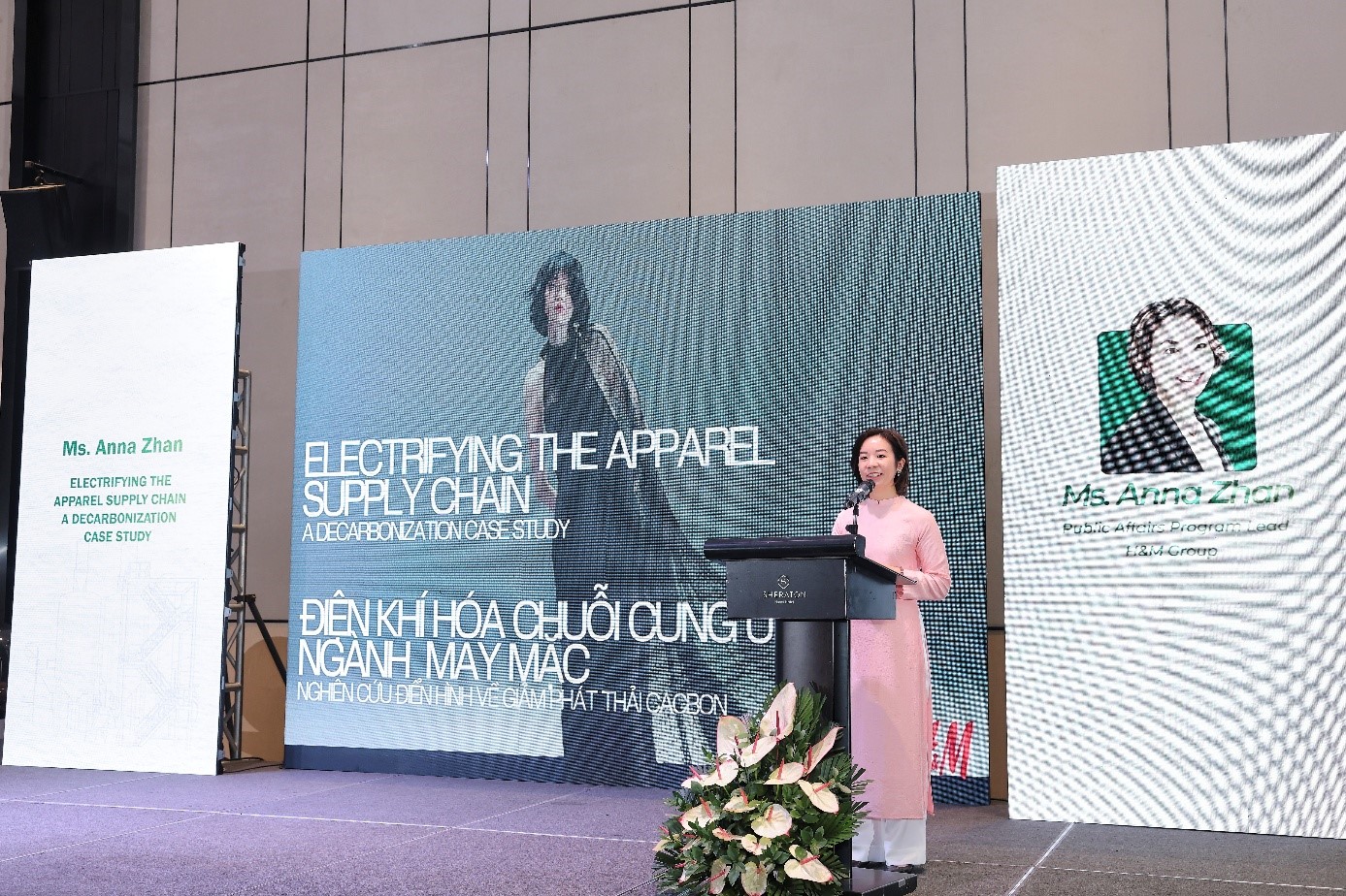 Bà Anna Zhan - Giám đốc Chương trình Quan hệ công của Tập đoàn HM.