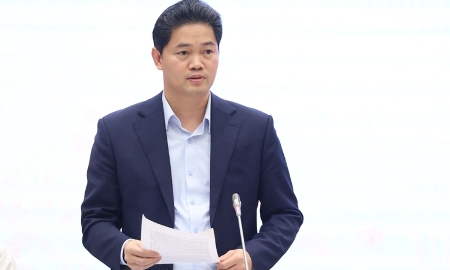 Thứ trưởng Thường trực Bộ Y tế Vũ Mạnh Hà cung cấp thông tin liên quan đến Thẩm mỹ viện Mailisa. Ảnh: VGP.