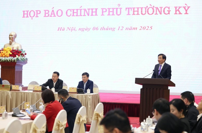 Quang cảnh buổi họp báo. Ảnh:VGP.