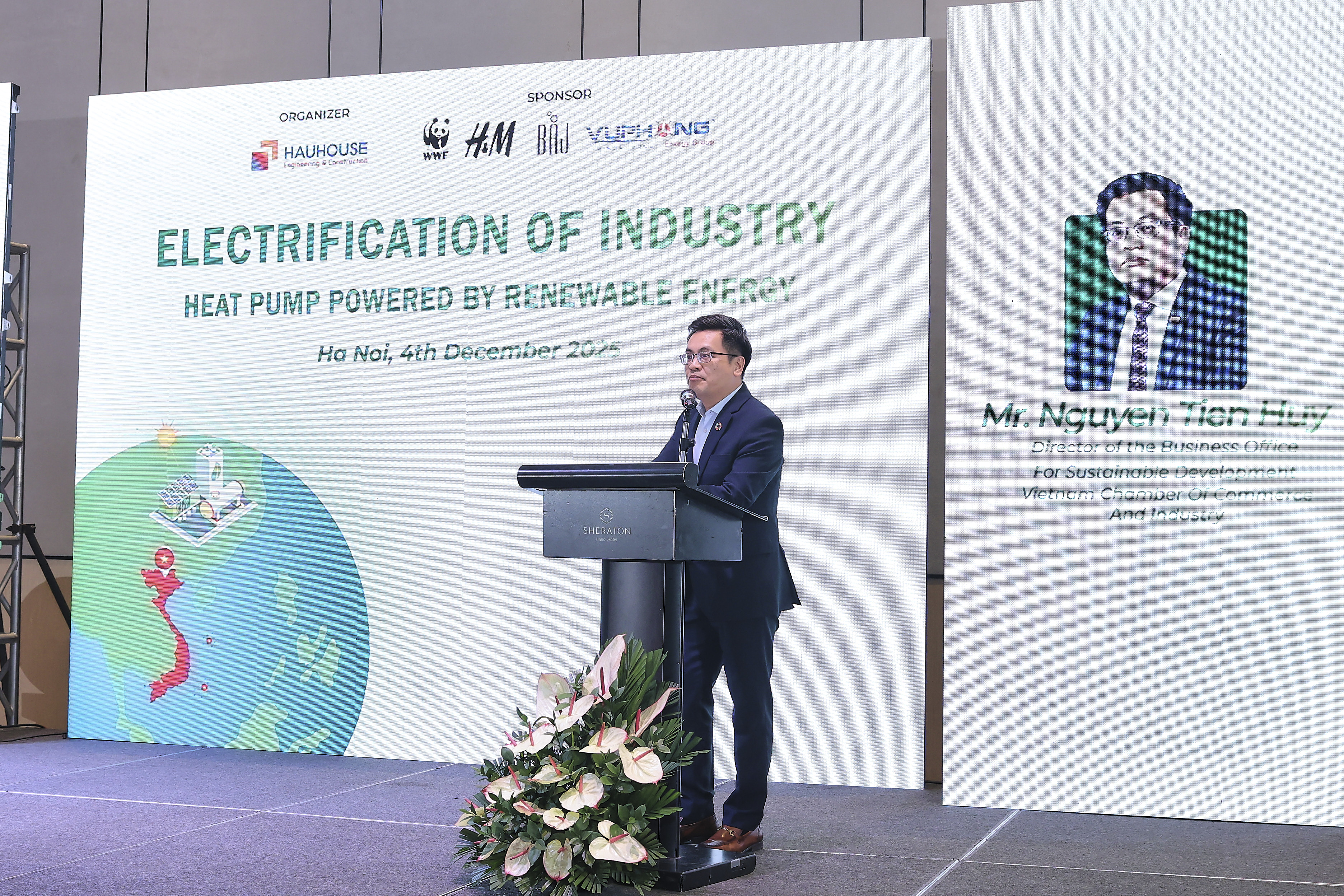 Ông Nguyễn Tiến Huy, Giám đốc văn phòng Doanh nghiệp và phát triển bền vững - SDforB, Tổng Thư ký VBCSD – VCCI.