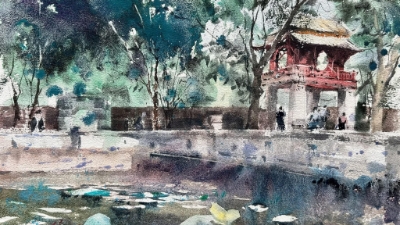 “Forming Identity”:  solo exhibition by watercolor artist to open at Temple of Literature 