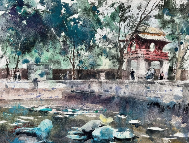 “Forming Identity”:  solo exhibition by watercolor artist to open at Temple of Literature 