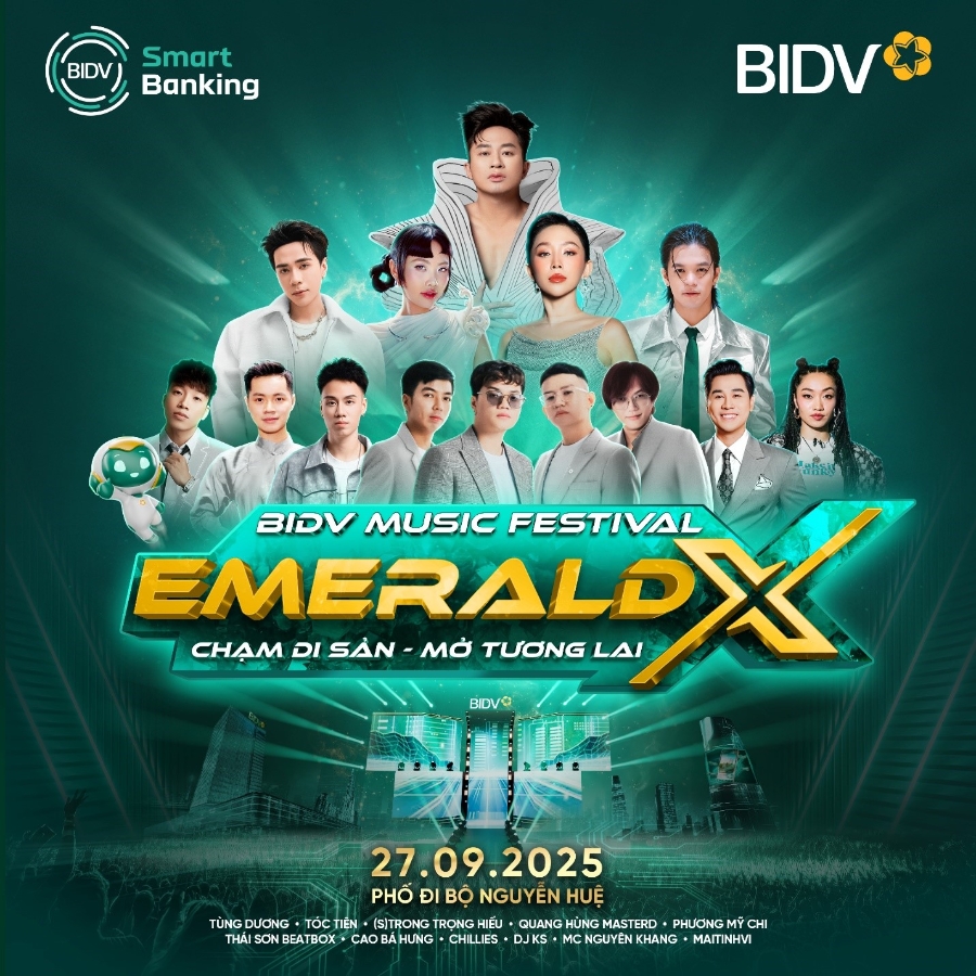 Dàn nghệ sỹ tham gia đêm nhạc BIDV Music Festival – The Emerald X.