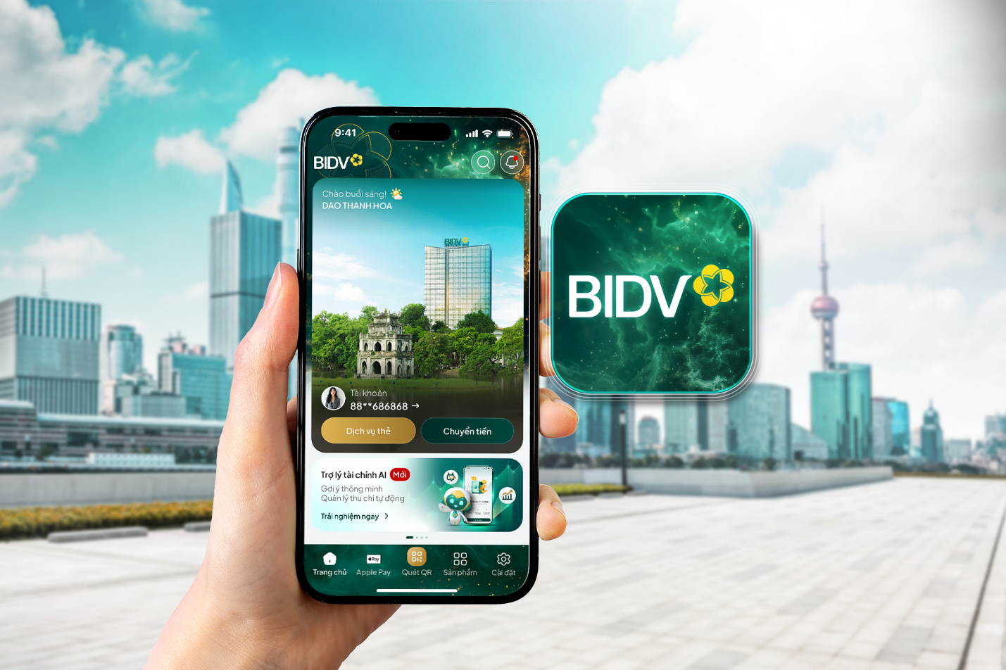 Giao diện của BIDV SmartBanking phiên bản X.