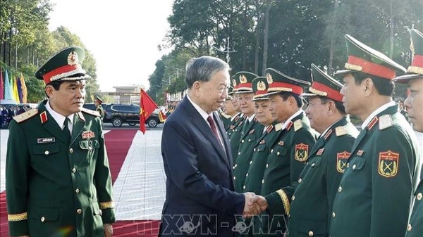 Tổng Bí thư Tô Lâm: Tập trung xây dựng lực lượng vũ trang Quân khu 9 cách mạng, chính quy, tinh nhuệ, hiện đại