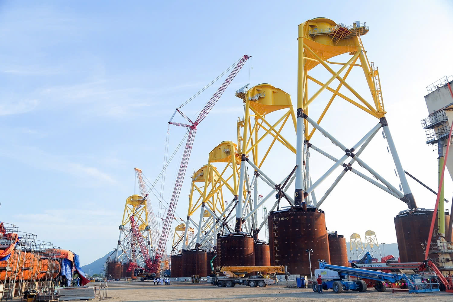Petrovietnam’s offshore wind power foundation construction site in Vung Tau - Ho Chi Minh City