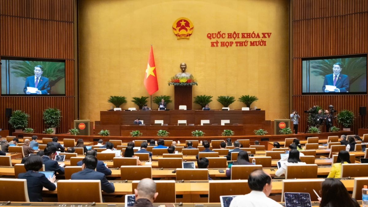 Quang cảnh phiên họp Quốc hội ngày 8/12. Ảnh: Media Quốc hội.