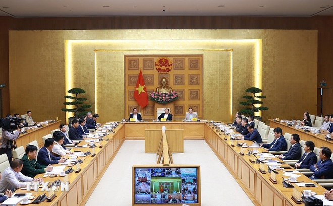 Quang cảnh Phiên họp thứ 22 của Ban Chỉ đạo Nhà nước các công trình, dự án quan trọng quốc gia, trọng điểm ngành Giao thông Vận tải. Ảnh: TTXVN
