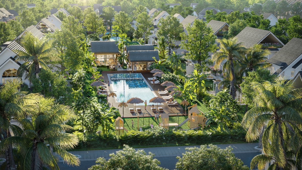 Clubhouse rộng 2.750m2 dành riêng cho cư dân biệt thự đảo Central Island.