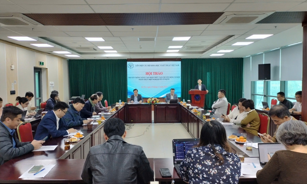 Hội thảo “Truyền thông nâng cao nhận thức tạo chuyển động xã hội nhằm thực hiện Nghị quyết 57-NQ/TW”.