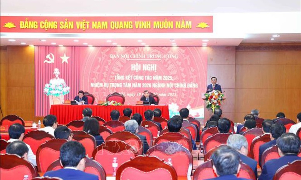  Ủy viên Bộ Chính trị, Thường trực Ban Bí thư Trần Cẩm Tú phát biểu chỉ đạo hội nghị - Ảnh: TTXVN